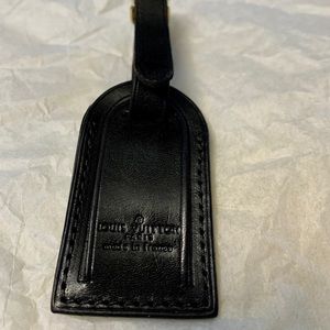 Authentic Louis Vuitton Black Bag Tag